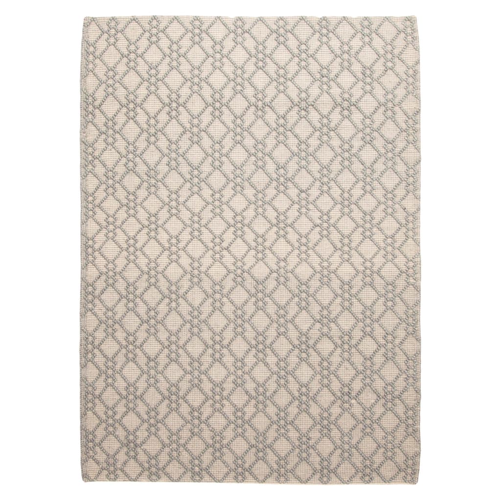 ECARPETGALLERY Braid weave Sienna Grey Wool Rug - 5'3 x 7'2