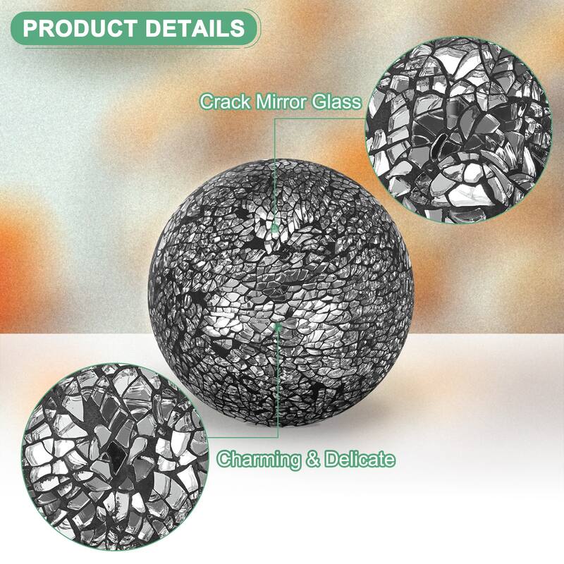 Decorative Ball for Bowls, Decorative Bowl Fillers - Black - 4 Inch