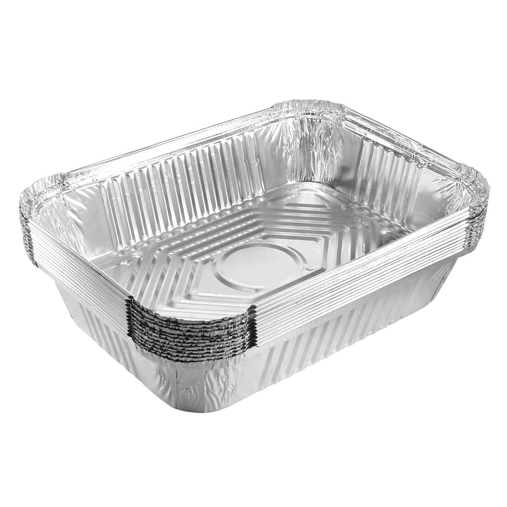 10" x 7.5" Aluminum Foil Pans Disposable Trays Containers for Roasting