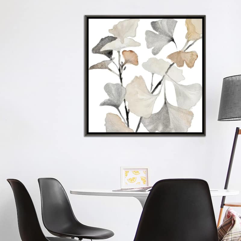 iCanvas "Neutral Ginko Stems I" by Lanie Loreth Framed