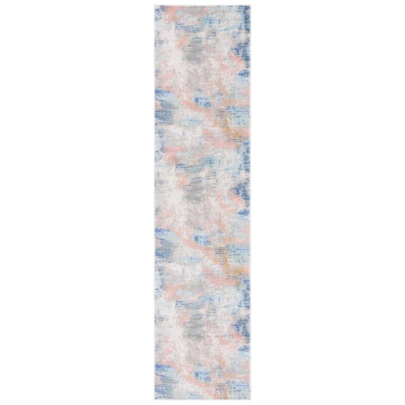 SAFAVIEH Skyler Egzona Modern & Contemporary Rug - 2'2" x 9' Runner - Beige Blue/Pink