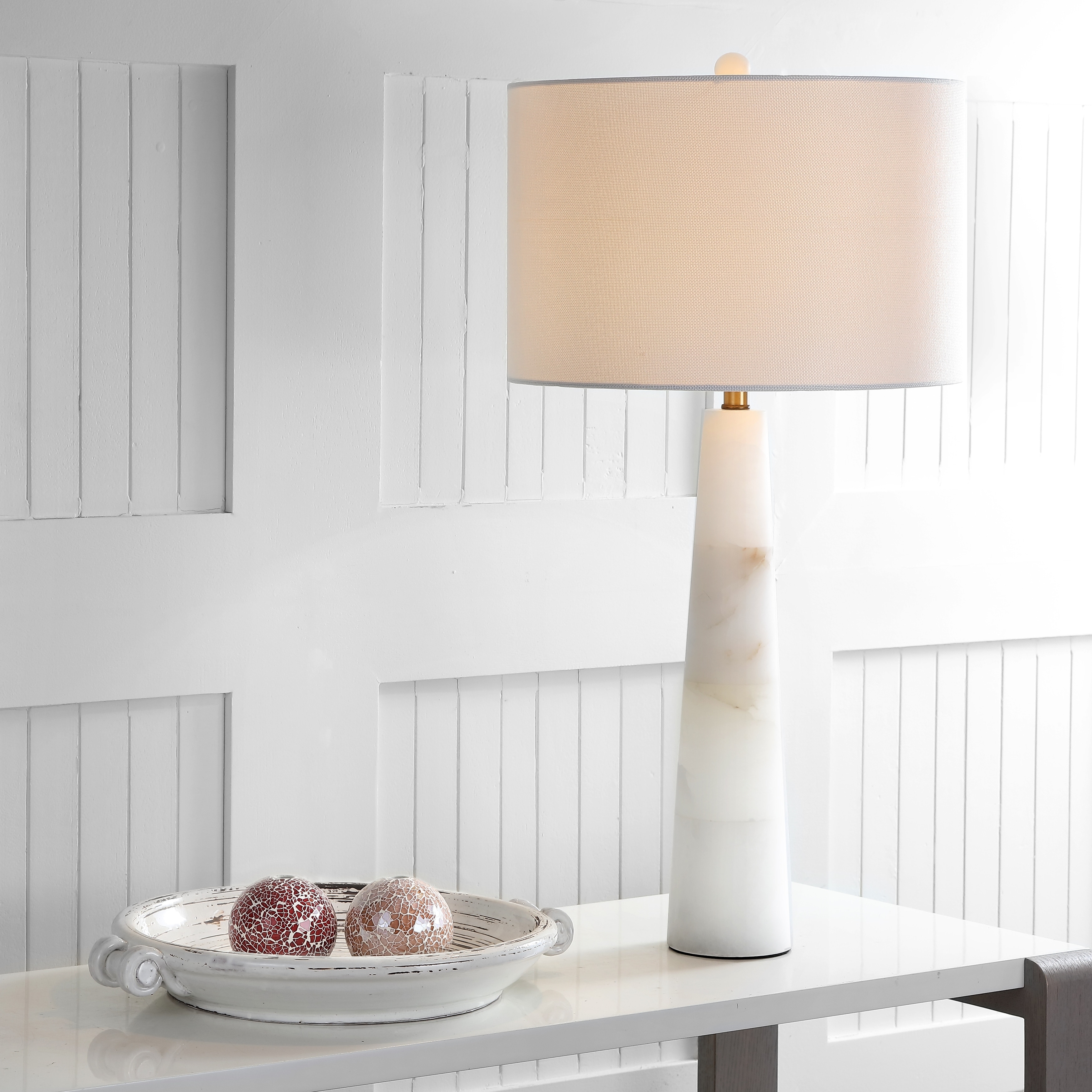 SAFAVIEH Lighting 30-inch Delilah Alabaster LED Table Lamp