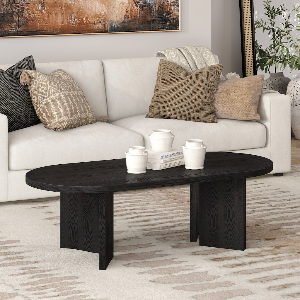 Alma 48" Wide Oval Coffee Table - 47.63" Wide
