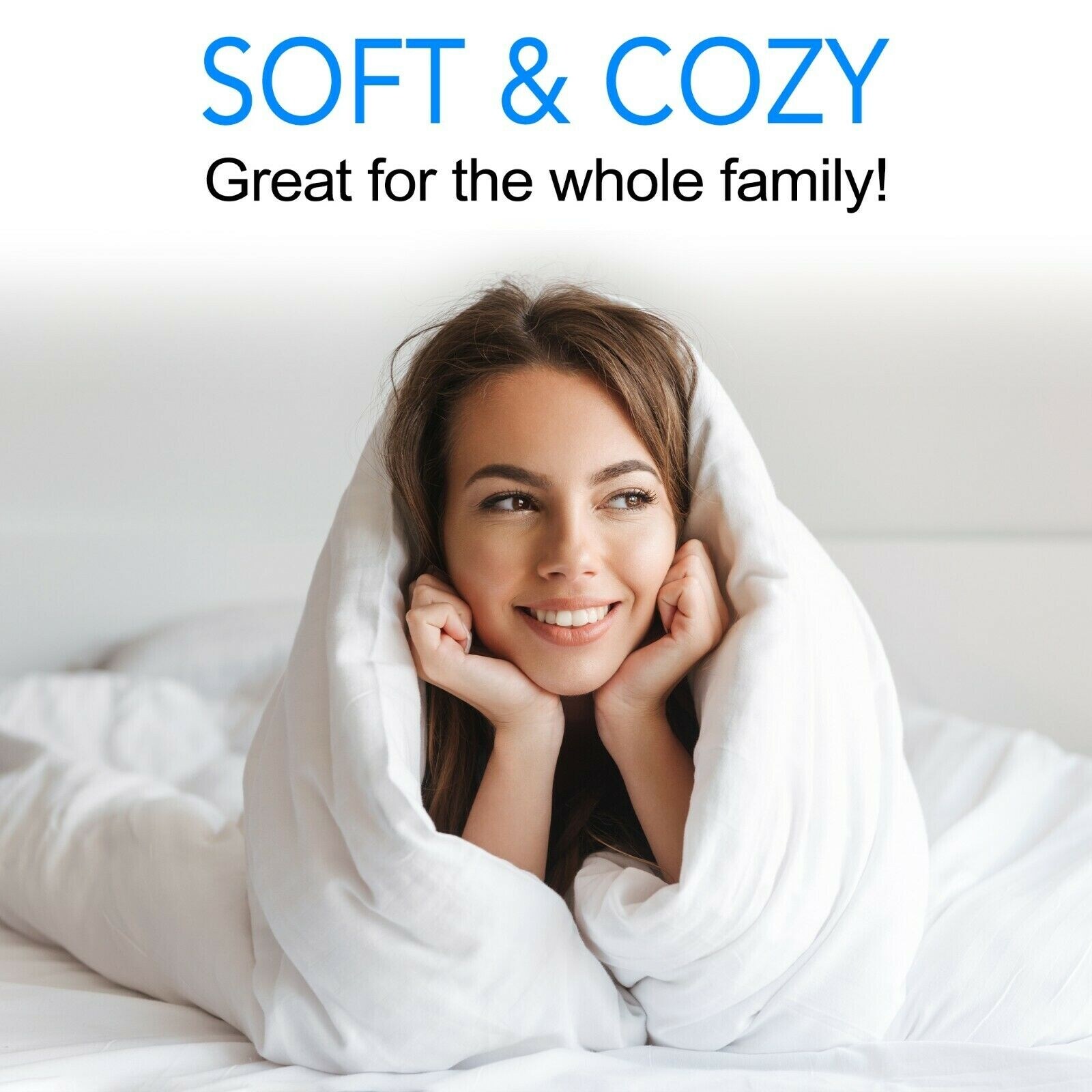 Details about   Super Soft Oversized Lightweight White Down Alternative Comforter All Season Bed 
