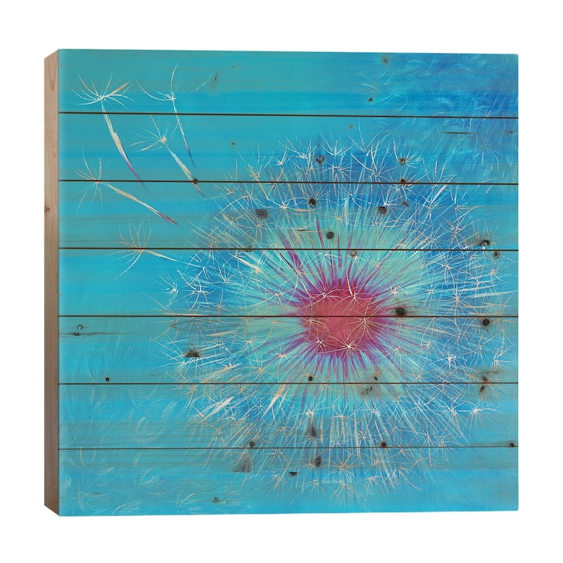 Dandelion II Print On Wood by Marina Skromova - Multi-Color - 26x26x1.5