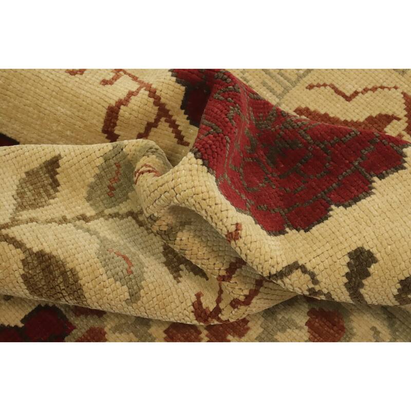 All-Over Floral Indian Area Rug 7x10 - 9' 11'' X 6' 6''