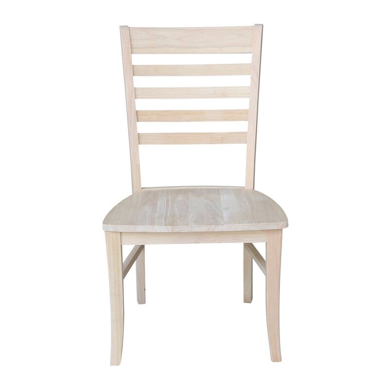 International Concepts Solid Wood Roma Ladderback Dining Chairs, Set of 2