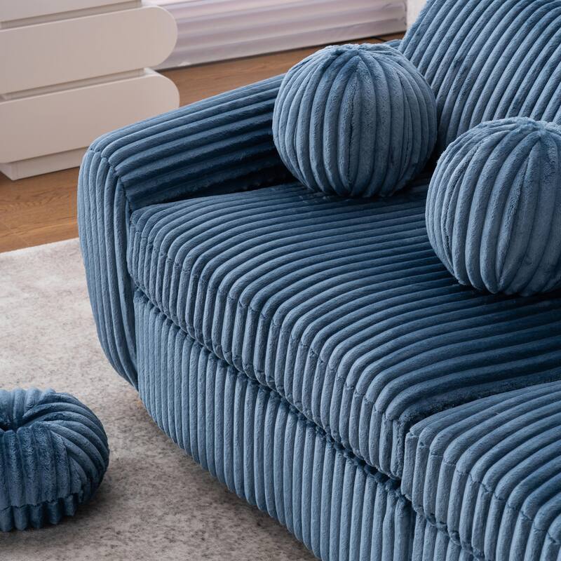 84" Corduroy Sofa - Modern Oversized Loveseat