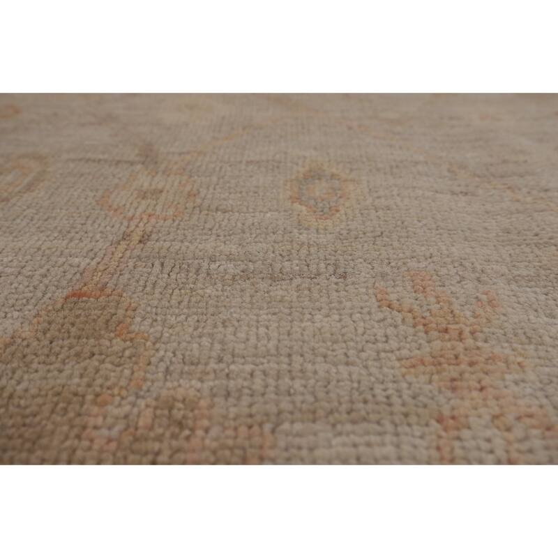 Transitional Oushak Vegetable Dye Turkish Rug Hand-Knotted Wool Carpet - 5'11"x 9'0"