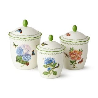 Certified International Mirabella 3 Piece Canister Set - 7.00"L x 7.00"W x 10.25"H