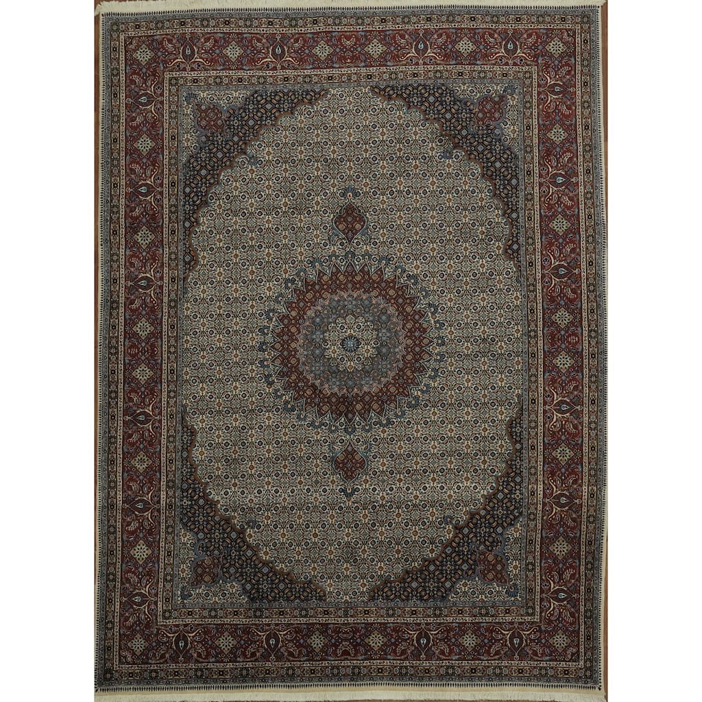 Hand Knotted Oriental 100% Wool Carpet Traditional All-Over Multi-Colored Mood Area Rug - 11' 3'' X 8' 3''
