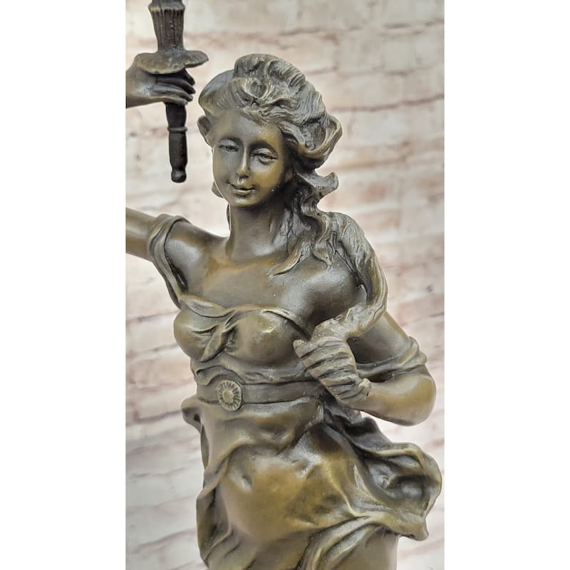 Hot Cast Bronze Figurative French Candelabra Candleholder Female Figure By Moreau