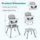 preview thumbnail 18 of 58, Costway 8-in-1 Baby High Chair Convertible Dining Booster Seat with