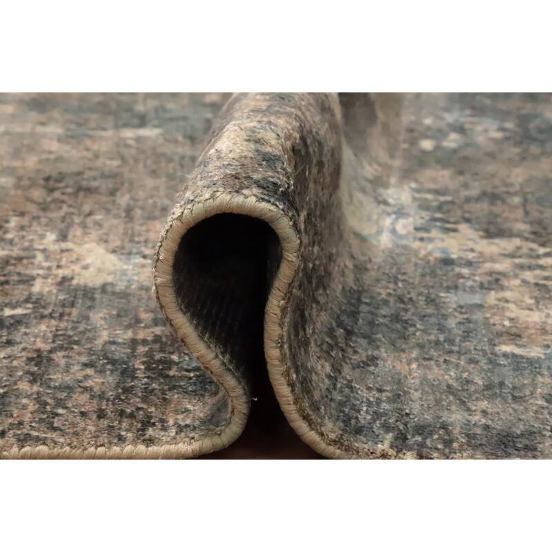 Hand Knotted Oriental Viscose Silk Carpet Modern All-Over Multi-Colored Abstract Area Rug - 7' 10'' X 5' 0''