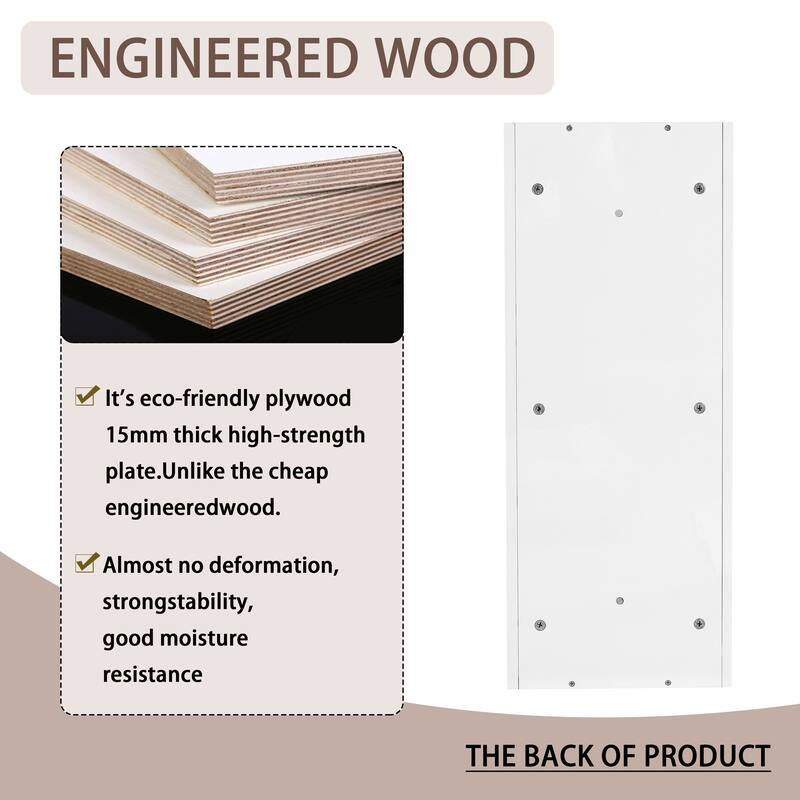 Compact Bathroom Vanity with Sink, Oval Single Ceramic Sink Bathroom Cabinet for Small Bathroom