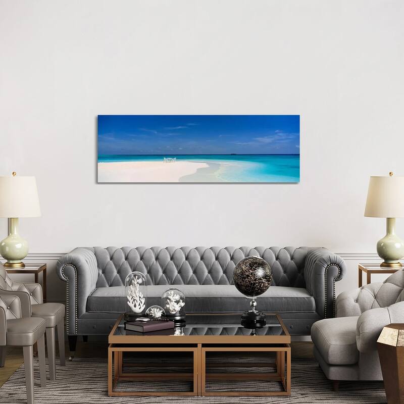 iCanvas "Beach Scene The Maldives" by Panoramic Images Canvas Print - 20x60x1.5