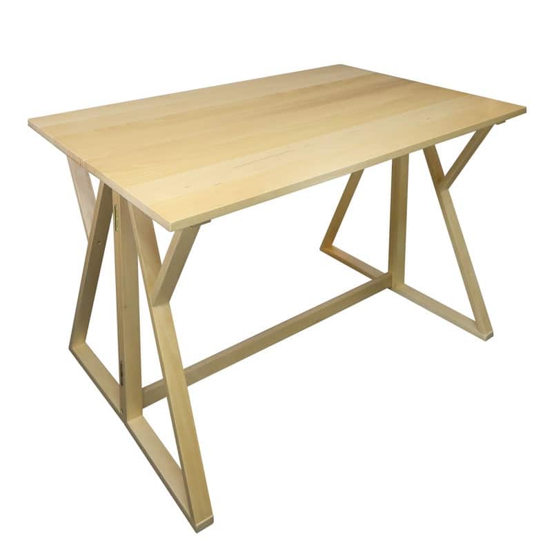 Aztecs Folding Console to Dining Convertible Table with Solid American Basswood