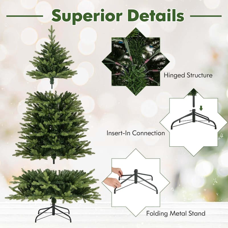 Costway 5/6/7 FT Artificial Xmas Tree with 844/1168/1646 Branch Tips - See Details