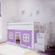 Option White with Purple/White Curtain