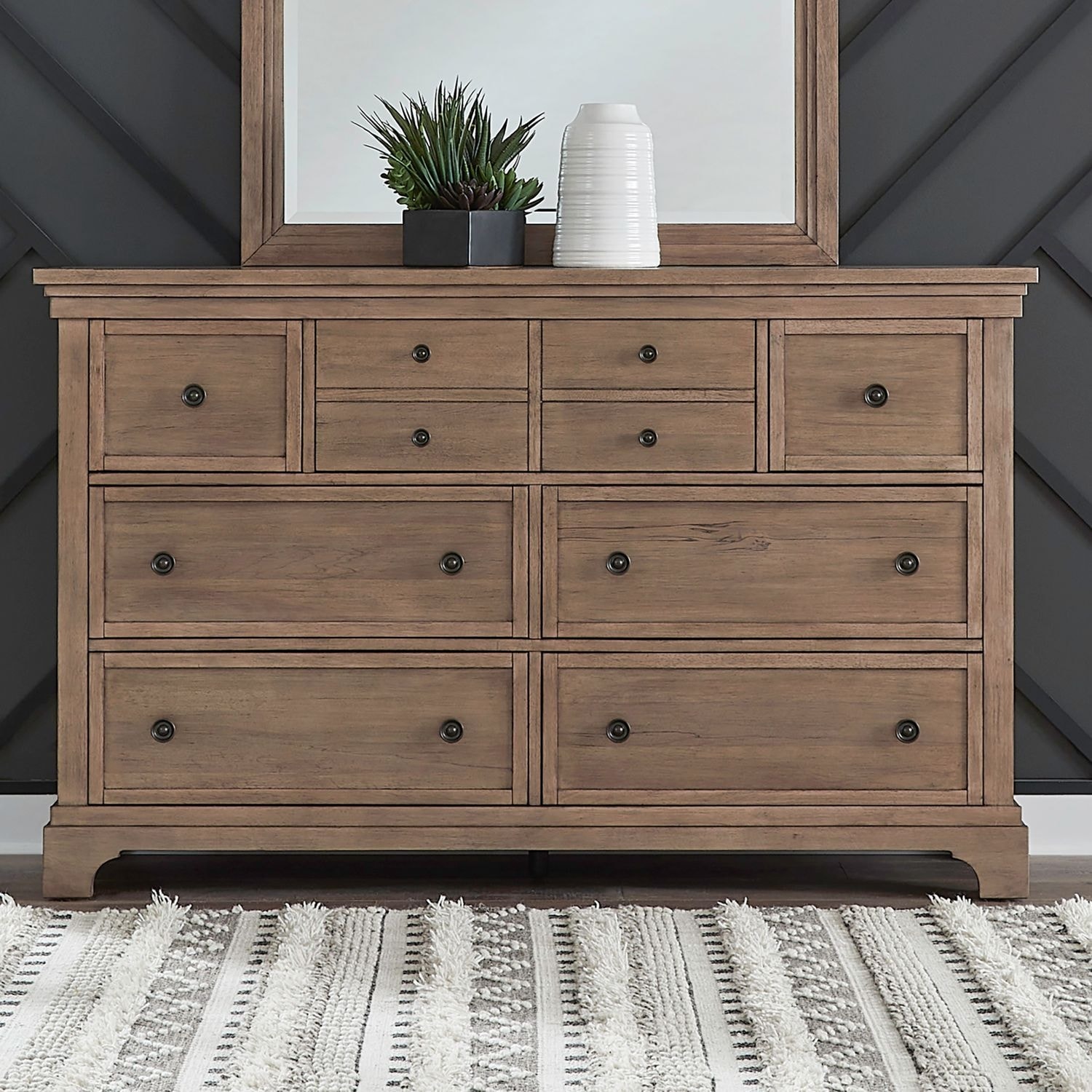 Liberty Furniture Haven Hills Bedroom 7 Drawer Dresser Camel Beige