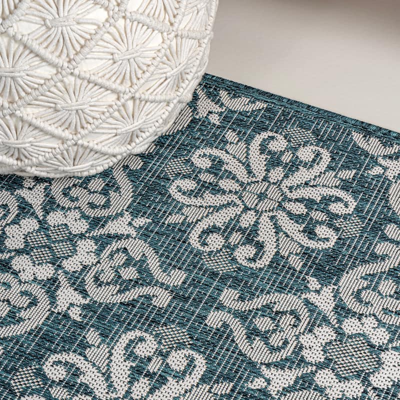 JONATHAN Y Maribel Traditional Mediterranean Tile Design Indoor/Outdoor Area Rug