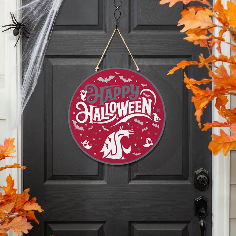 Washington State University 18" x 18" Halloween Door Décor Wall Sign