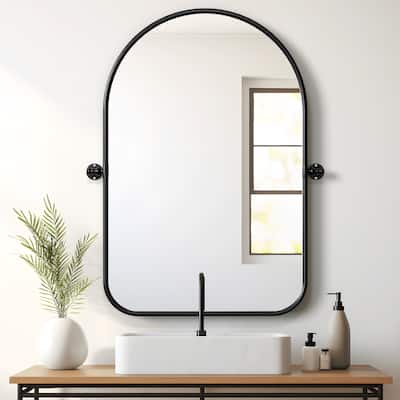 Iron Frame Arched Wall Mirror Vanity Mirror - 36*24