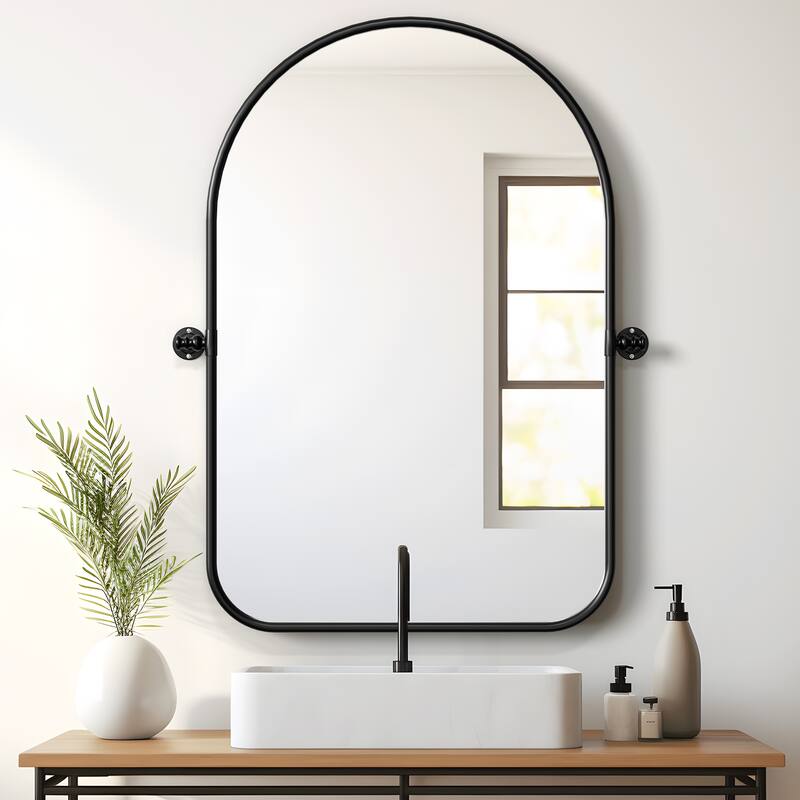 Iron Frame Arched Wall Mirror - 36*24