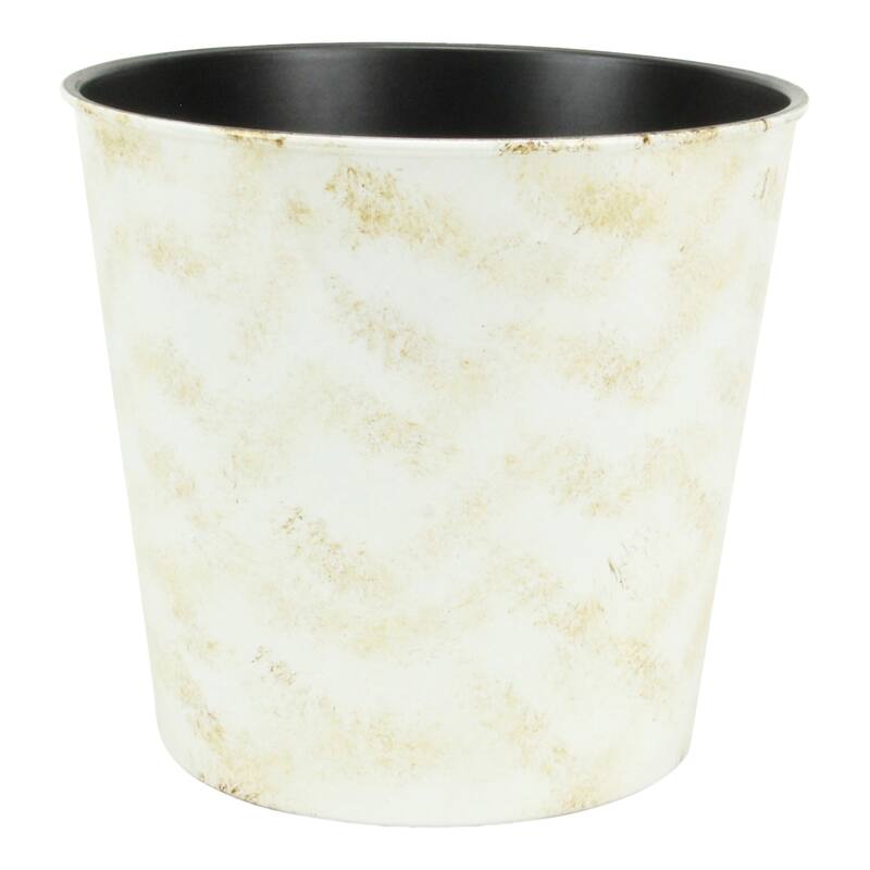 Cheungs Round, 10.5" cream planter with a tapered body - 12x12x11