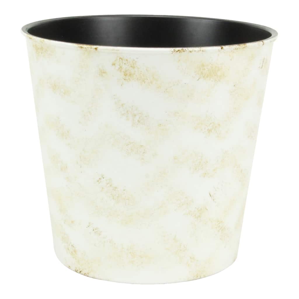 Cheungs Round, 10.5" cream planter with a tapered body - 12x12x11
