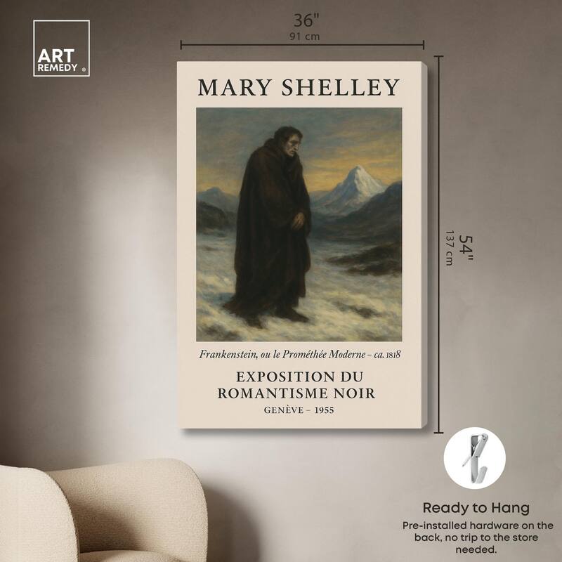 Mary Shelley Canvas by Art Remedy, Gallery Wrapped