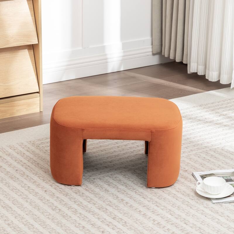 SEYNAR Modern Velvet Rectangle Accent Ottoman