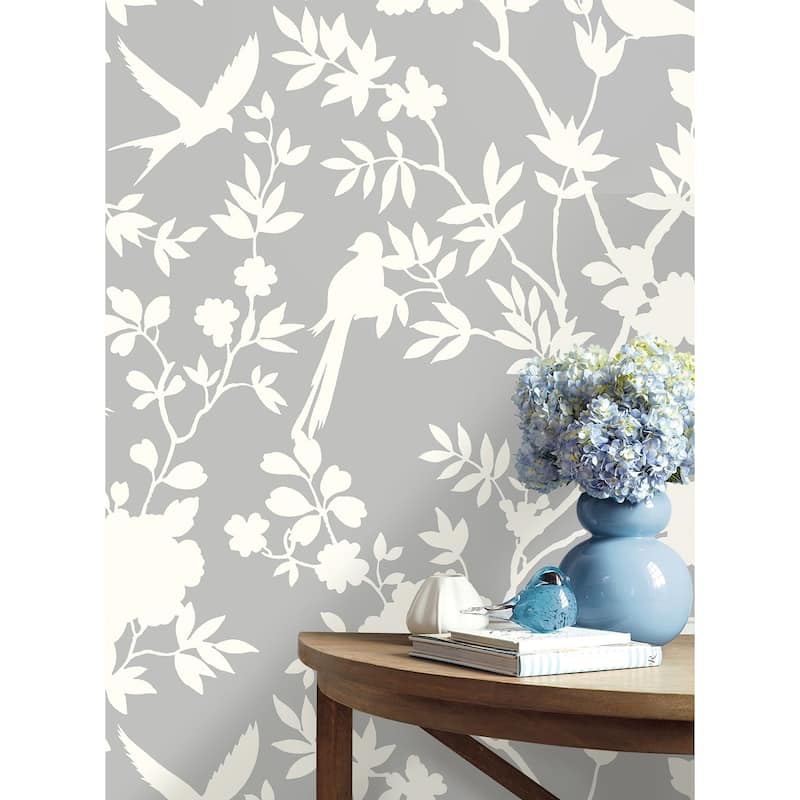 Luxe Haven Mono Toile Peel and Stick Wallpaper
