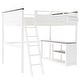 preview thumbnail 5 of 11, Queen Size Loft Bed with Bulit-in Desk and a Storage Box, Wooden Loft Bedframe with Open Shelf and USB Charging Station