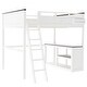 preview thumbnail 5 of 11, Queen Size Loft Bed with Bulit-in Desk and a Storage Box, Wooden Loft Bedframe with Open Shelves and USB Charging Station