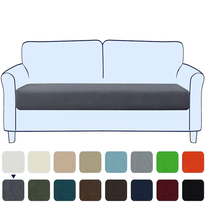 Subrtex Stretch Loveseat Cushion Cover Textured Grid Furniture Covers