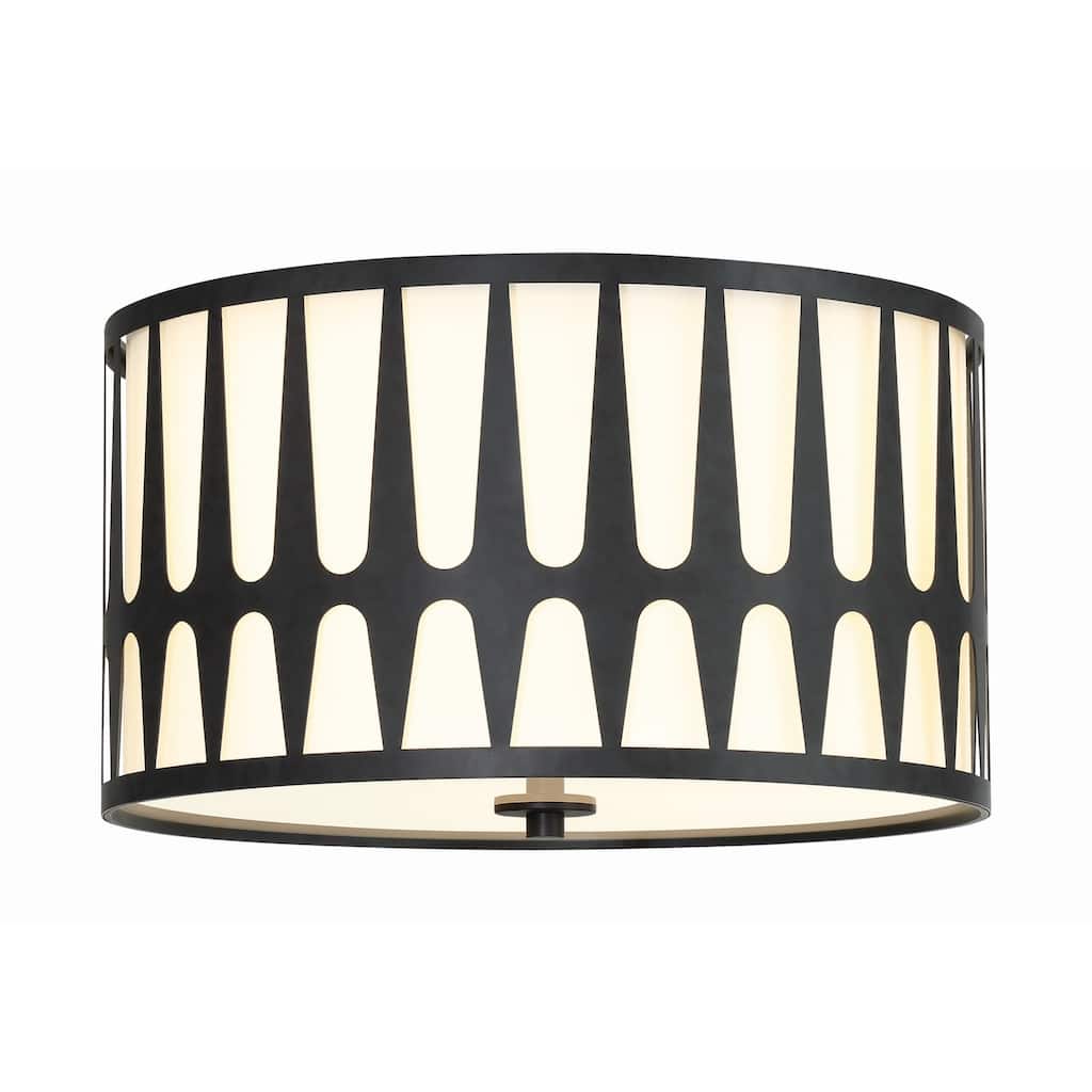 Crystorama Lighting Group ROY-800 Royston 3 Light 18" Wide Flush Mount