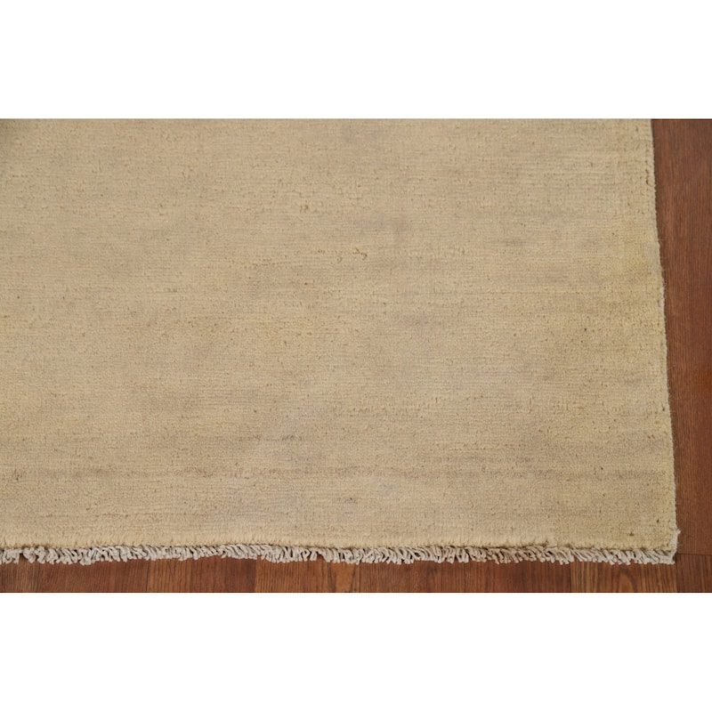 Gabbeh Modern Foyer Rug Handmade Solid Wool Carpet - 2'8"x 4'1"