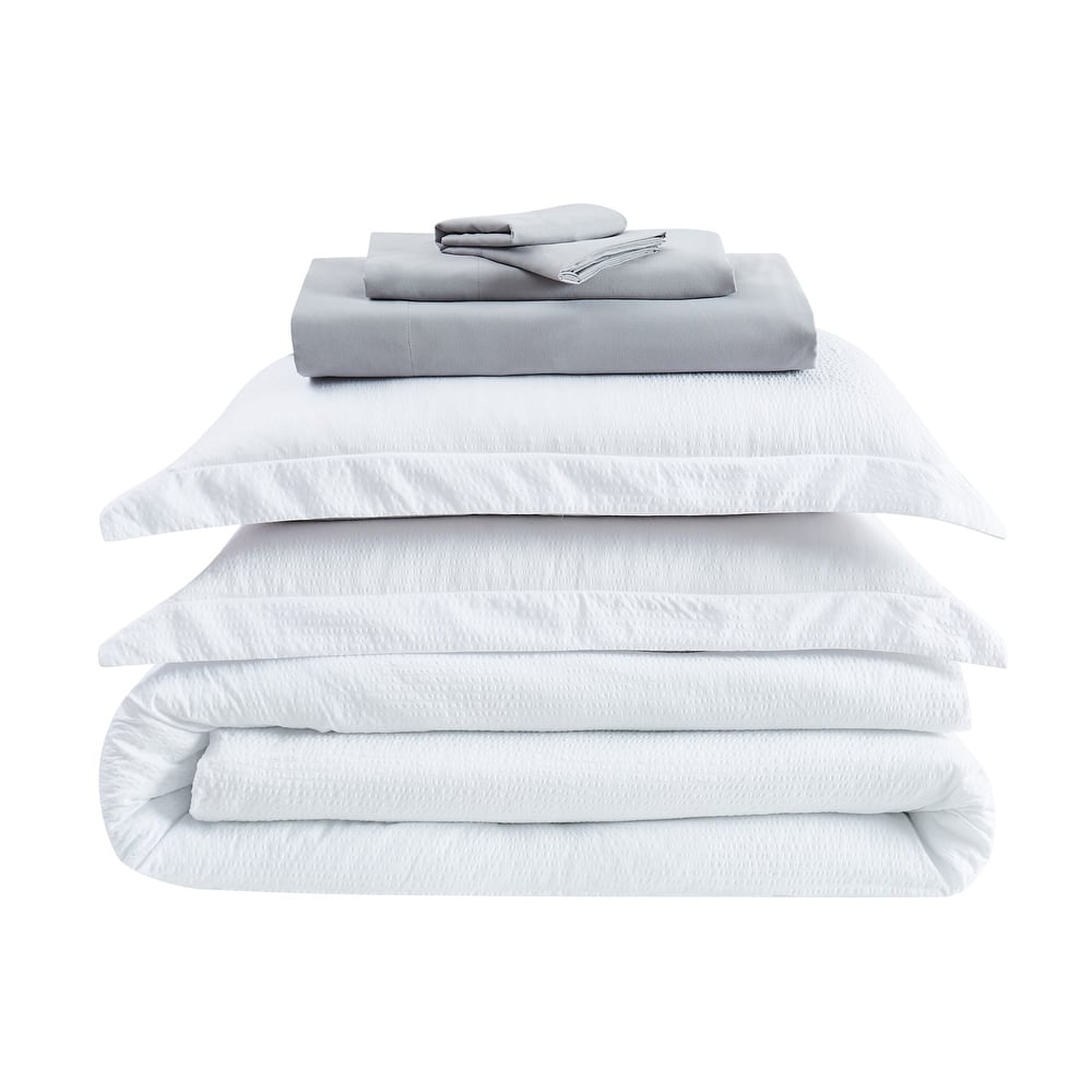 Truly Calm Antimicrobial Seersucker 7 Piece Bed in a Bag