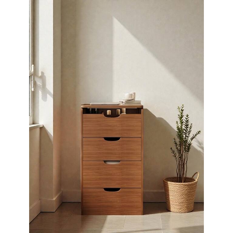 3-in-1 Vanity Desk with Flip-Top Lighted Mirror, Glass Desktop Makeup Table with 3 Drawers for Bedroom - Walnut