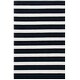 preview thumbnail 7 of 12, SAFAVIEH Handmade Metro Tietje Stripe Wool Rug 3' x 5' - Black/Ivory - Rectangle
