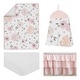 preview thumbnail 2 of 4, Sweet Jojo Designs Pink, Grey & White Shabby Chic Watercolor Floral Collection Baby Girl 4-piece Bumperless Crib Bedding Set