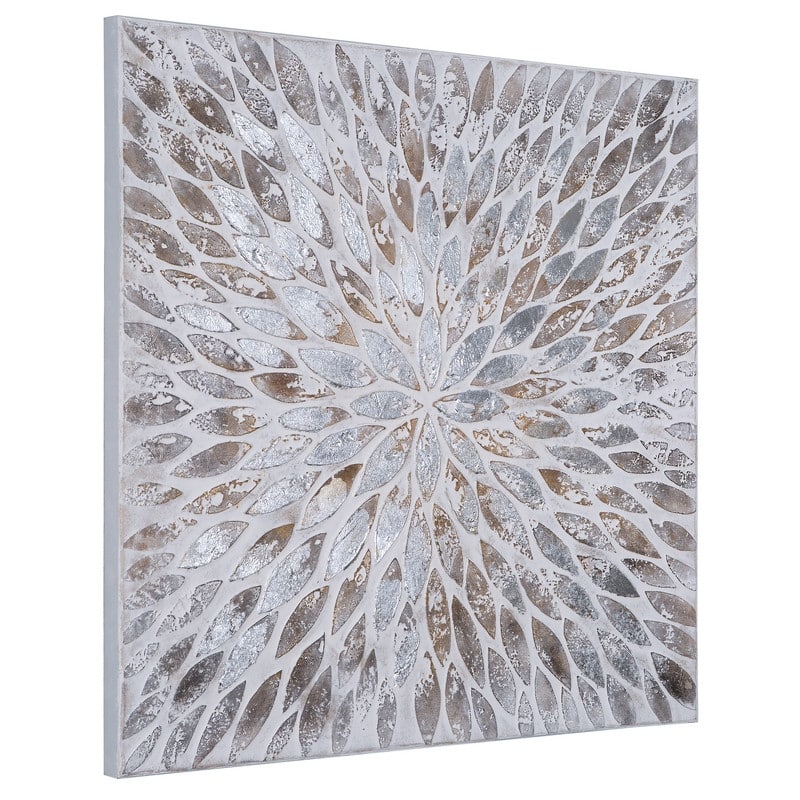 Yosemite Home Decor 'Magnetic Petals' Original Hand-painted Wall Art - Multi-Color
