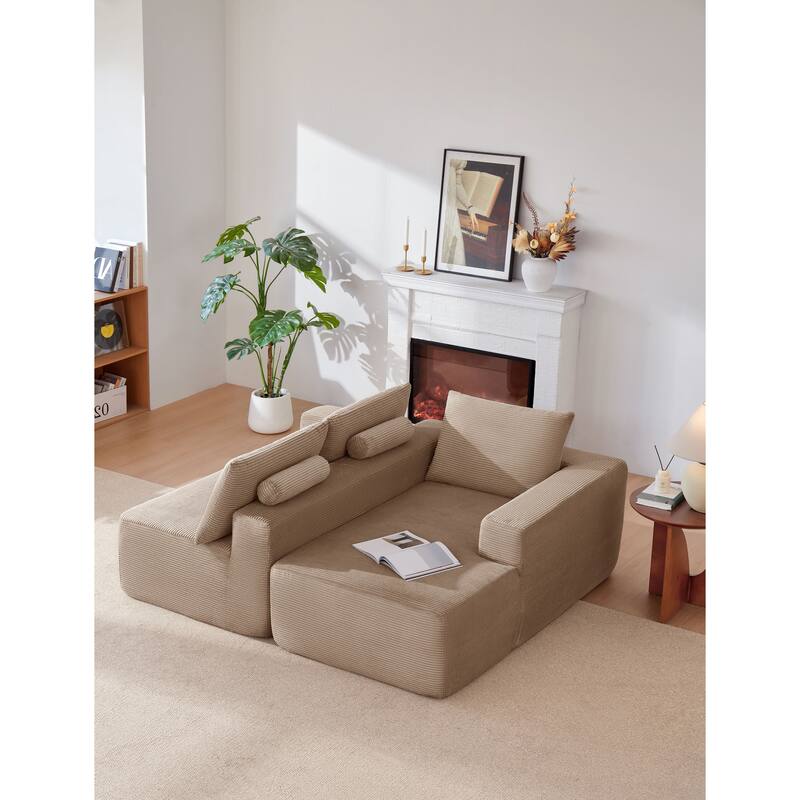 105" Cloud Sectional Couch with L-Shape Chaise,Modern Modular Sofa with Deep Seat, Upholstered Couches for Living Room