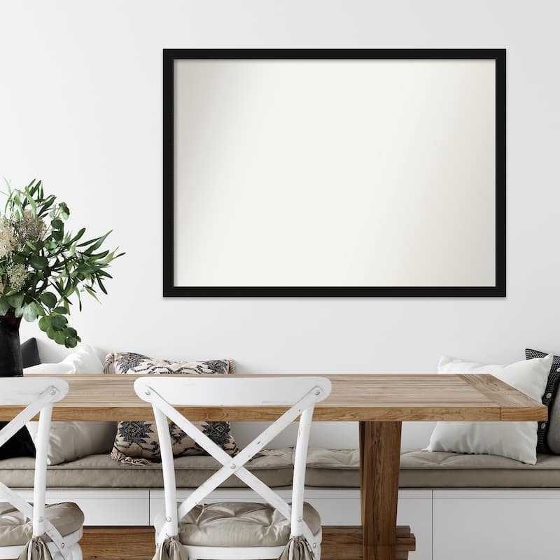 Non-Beveled Wall Mirror - Avon Black Narrow Frame