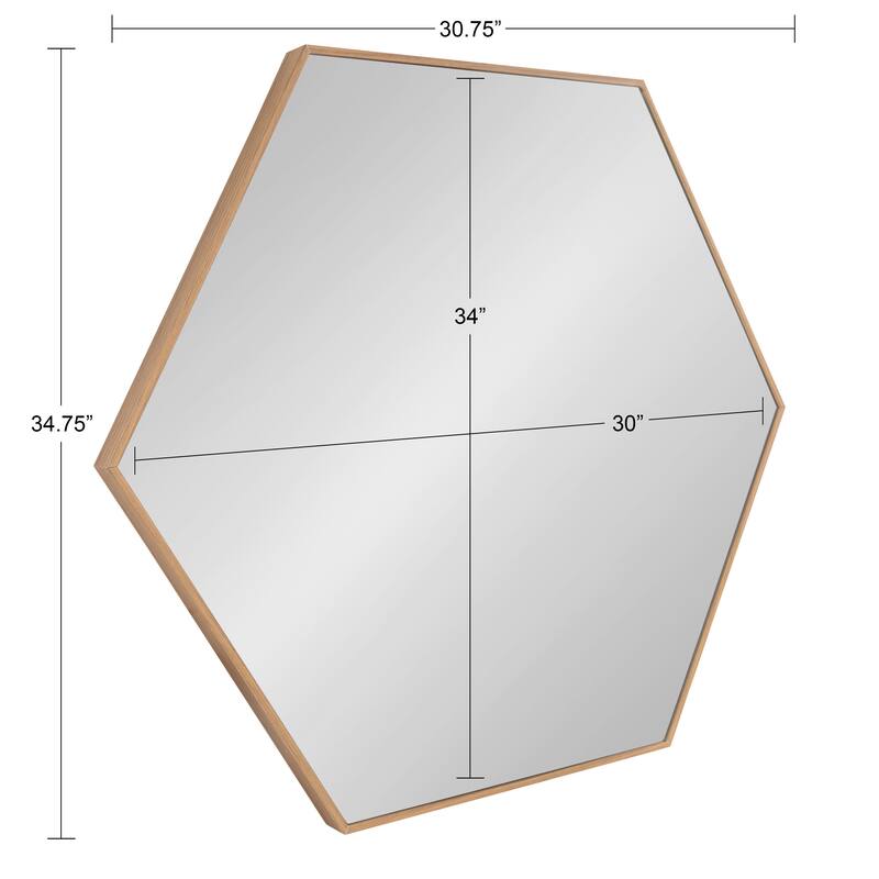 Kate and Laurel Rhodes Framed Mid-century Hexagonal Wall Mirror