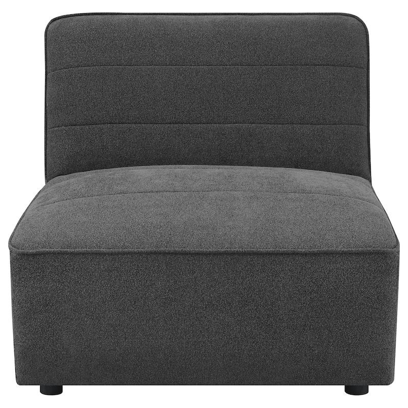 Ortega Dark Charcoal Upholstered Armless Chair