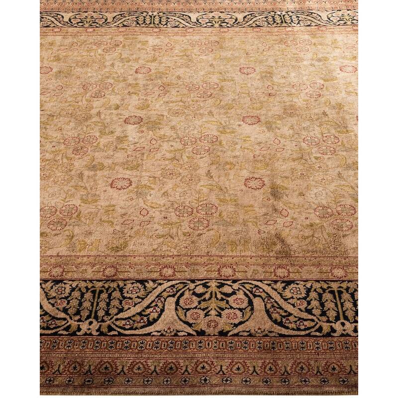Overton Hand Knotted Wool Vintage Inspired Modern Contemporary Overdyed Brown Area Rug - 6' 3" x 9' 0"