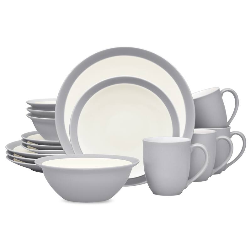 Noritake Colorwave 16-Piece Curve Dinnerware Set, Service For 4 - Slate