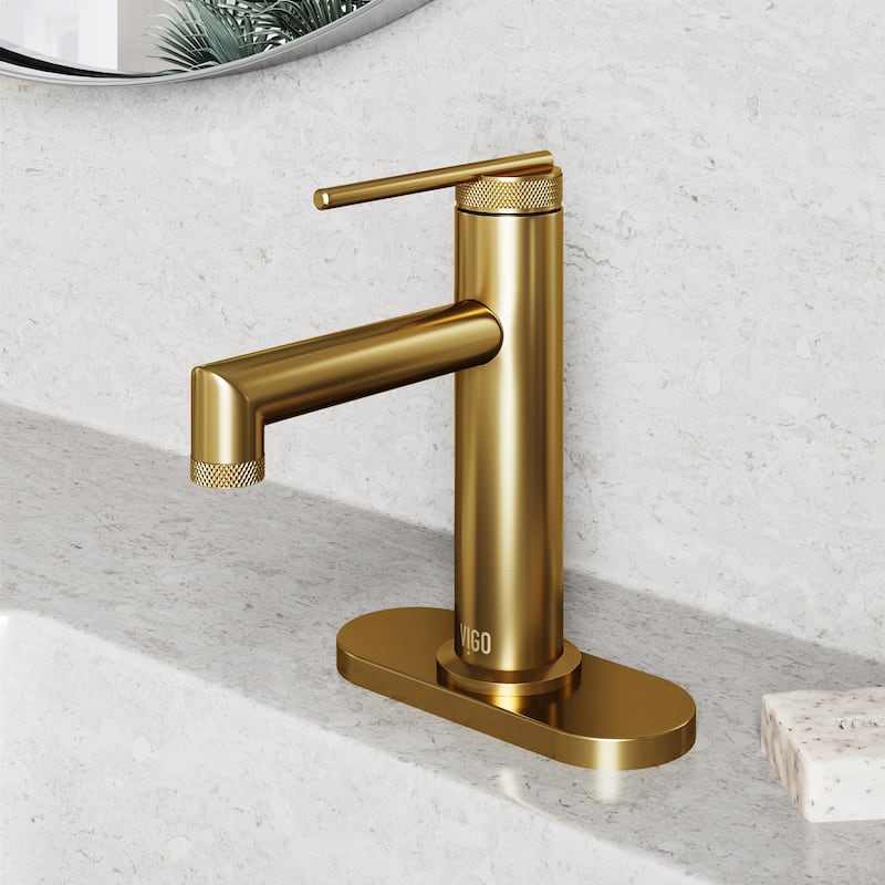 VIGO Sterling 7" H Single Handle Single Hole Bathroom Faucet